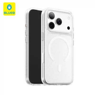 قاب آیفون 17 نرمال اکلیلی مگ سیف بلوئو Crystal Pro Glitter iPhone 17