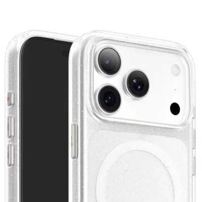 قاب آیفون 17 نرمال اکلیلی مگ سیف بلوئو Crystal Pro Glitter iPhone 17