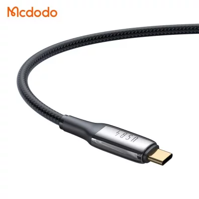 کابل شارژ تایپ سی و انتقال تصویر 240 وات مک دودو USB4 CA-299 طول 1.2 متر