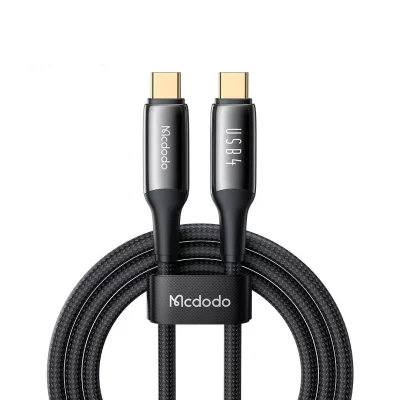 کابل شارژ تایپ سی و انتقال تصویر 240 وات مک دودو USB4 CA-299 طول 1.2 متر