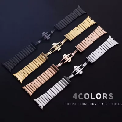 بند اپل واچ لینک استیل فلزی طرح Link Bracelet - تمامی سایزها - رنگ بندی