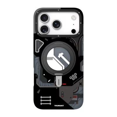 قاب آیفون 17 پرو مکس ( کاور ) مگ سیف پایه هولدر یانگ کیت CyberPunk 360 Spin MagSafe iPhone 17 Pro Max