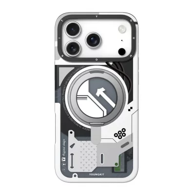 قاب آیفون 17 پرو ( کاور ) مگ سیف پایه هولدر یانگ کیت CyberPunk 360 Spin MagSafe iPhone 17 Pro