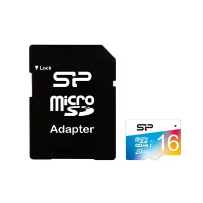 کارت حافظه microSDHC سیلیکون پاور Elite با آداپتور ظرفیت 16 گیگابایت