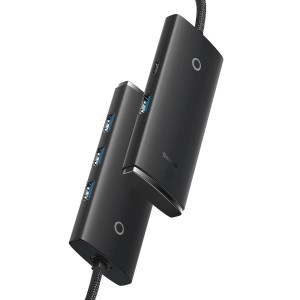 هاب 4 پورت یو‌اس‌بی بیسوس مدل Lite Series 4-Port USB-A Hub WKQX030001