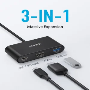 هاب 3 پورت انکر مدل  Anker PowerExpand 3 IN 1 Multi-Function HUB