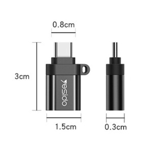 تبدیل اوتی‌جی USB به تایپ‌سی یسیدو مدل GS06