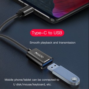 تبدیل اوتی‌جی USB به تایپ‌سی یسیدو مدل GS01 با کابل 10 سانتی