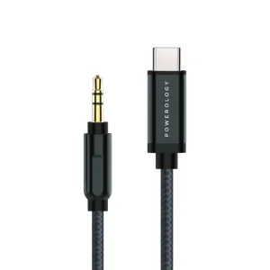 مبدل Aux نرگی به تایپسی پاورولوژی مدل Braided P12CAUGY طول 1.2 متر
