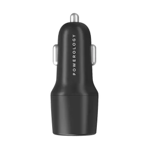 شارژر فندکی 2 پورت تایپ‌سی  55 وات پاورولوژی مدل 55W Ultra-Quick Car Charger Dual USB-C