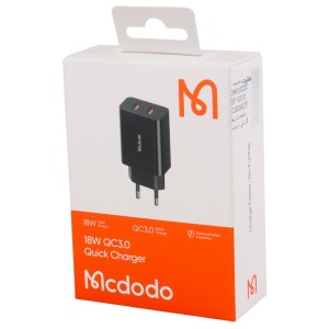 شارژر 2 پورت 18 وات مک دودو مدل Mcdodo 18W QC3.0 Dual USB-A CH-8910