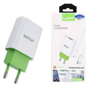 شارژر 18 وات یو اس بی نیتو مدل NITU QC3.0 NT-TC066F با کابل MicroUSB