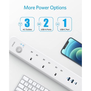 چندراهی برق 6 پورت انکر Anker 6-in-1 PowerExtend USB-C A9136