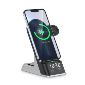 استند و شارژر وایرلس 6 کاره گرین Green 6in1 Wireless Charger توان 15 وات مدل GN6IN1WFCBK