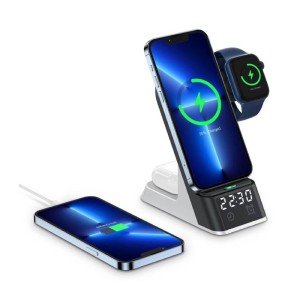 استند و شارژر وایرلس 6 کاره گرین Green 6in1 Wireless Charger توان 15 وات مدل GN6IN1WFCBK