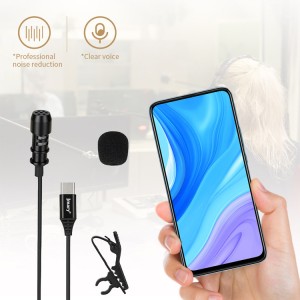 میکروفن یقه ای باسیم جی ماری مدل MC-R2 (پورت USB Type-C)