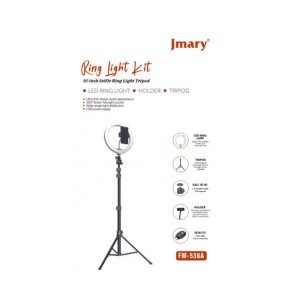 رینگ لایت عکاسی 10 وات جی‌ماری مدل Jmary FM-536A سایز 10 اینچ به همراه پایه