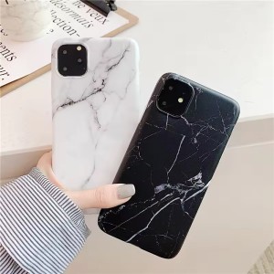 کاور ماربل  با پاپ سوکت مدل Black Marble مناسب آیفون 12 پرومکس اپل (iPhone 12 Pro Max)