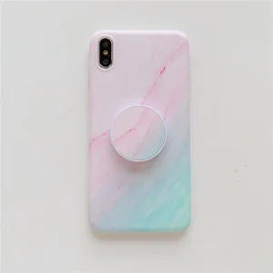 کاور ماربل  با پاپ سوکت مدل Pink Marble مناسب آیفون 11 پرومکس اپل (iPhone 11 Pro Max)