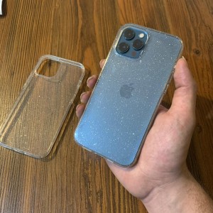 کاور شفاف اکلیلی مدل Glitter Military مناسب آیفون 13 پرو اپل (iPhone 13 Pro)