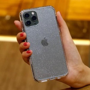 کاور شفاف اکلیلی مدل Glitter Military مناسب آیفون 13 پرو اپل (iPhone 13 Pro)