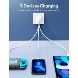 شارژر 3 پورت 65 وات راوپاور مدل RAVPower PD Pioneer 3-Port 65W Wall Charger