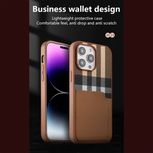 کاور چرم با جاکارتی ایکس‌لول مدل GENTRY Wallet مناسب آیفون 13 پرومکس اپل iPhone 13 Pro Max