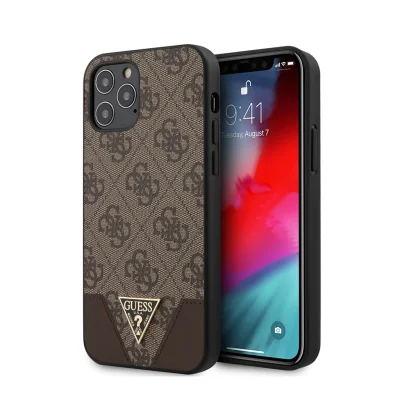 کاور اورجینال گس مدل Brown 4G Triangle مناسب آیفون 12 و 12 پرو اپل iPhone 12/12 Pro