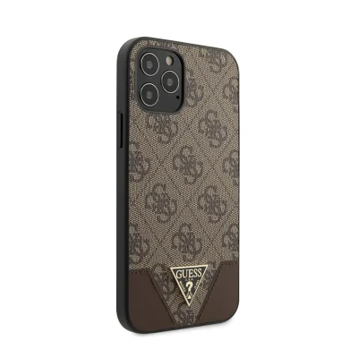 کاور اورجینال گس مدل Brown 4G Triangle مناسب آیفون 12 و 12 پرو اپل iPhone 12/12 Pro
