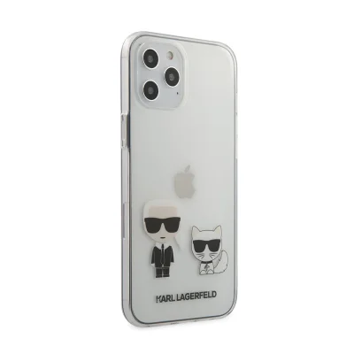 کاور شفاف کارل لاگرفلد مدل KARL & CHOUPETTE مناسب آیفون 12 پرومکس اپل iPhone 12 Pro Max