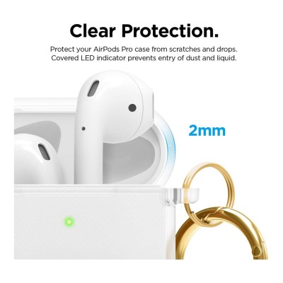 کاور شفاف ایرپاد الاگو مدل Clear Hang مناسب ایرپاد 2 و 1 اپل AirPods 1/2