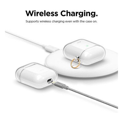 کاور شفاف ایرپاد الاگو مدل Clear Hang مناسب ایرپاد 2 و 1 اپل AirPods 1/2