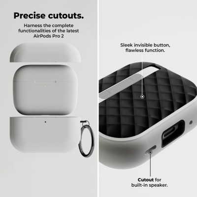 کاور ضد ضربه ایرپاد Eggshell مدل Diamond PECC مناسب ایرپاد پرو 2 اپل AirPods Pro 2