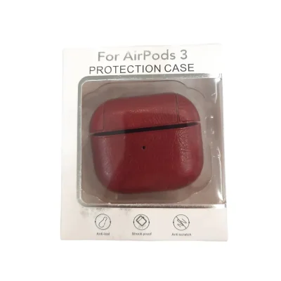 کاور چرمی ایرپاد مدل Protection Leather مناسب ایرپاد 3 اپل AirPods 3