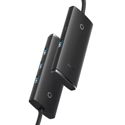 هاب 4 پورت یو‌اس‌بی بیسوس مدل Lite Series 4-Port USB-A Hub WKQX030101 طول 1 متر