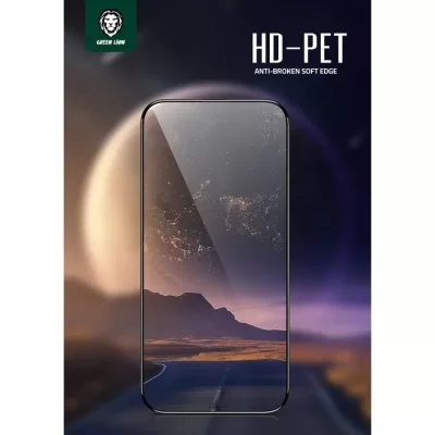 گلس محافظ صفحه شفاف آیفون 14 پرو گرین Green iPhone 14 Pro 3D HD-PET Clear HD Full Glass