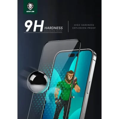 گلس محافظ صفحه شفاف آیفون 14 پرو گرین Green iPhone 14 Pro 3D HD-PET Clear HD Full Glass