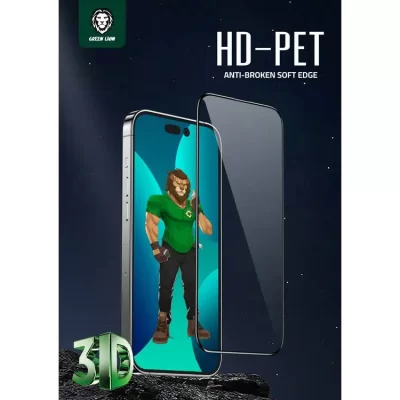 گلس محافظ صفحه شفاف آیفون 14 پرو گرین Green iPhone 14 Pro 3D HD-PET Clear HD Full Glass