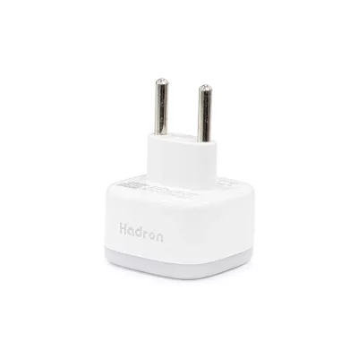 تبدیل برق 3 به 2  یونیورسال چراغ دار هادرون Hadron Universal Power Plug Adapter A10