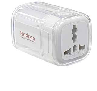 تبدیل برق 3 به 2  یونیورسال چراغ دار هادرون Hadron Universal Power Plug Adapter A10