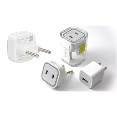 تبدیل دو شاخه برق تیغه ای چراغ دار هادرون Hadron US To EU Power Plug Adapter A08-1