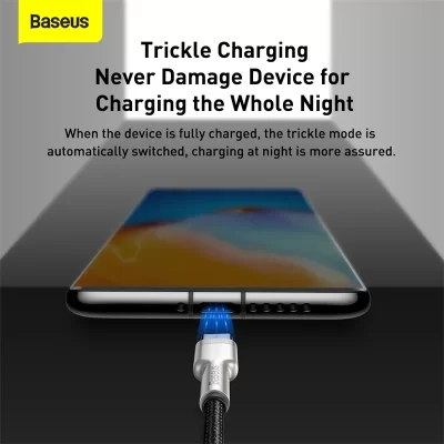 کابل یو اس بی به تایپ‌ سی 66 وات 6 آمپر فست شارژ باسئوس Baseus Cafule Series 66W 6A USB-A To USB-C طول 1 متر