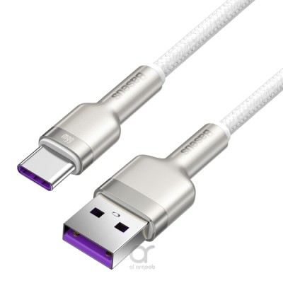 کابل یو اس بی به تایپ‌ سی 66 وات 6 آمپر فست شارژ باسئوس Baseus Cafule Series 66W 6A USB-A To USB-C طول 1 متر