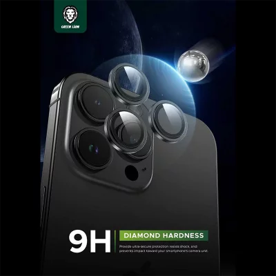 محافظ لنز دوربین رینگی گرین لاین آیفون 15 پرو و 15 پرو مکس Green Lion HD Plus iPhone 15 Pro/15 Pro Max