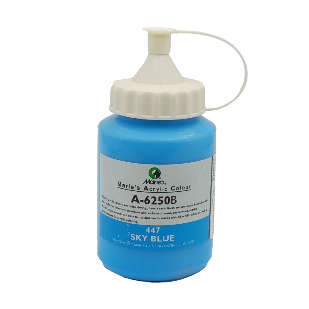 رنگ اکریلیک 250 میل برند ماریس کد 447 SKY BLUE