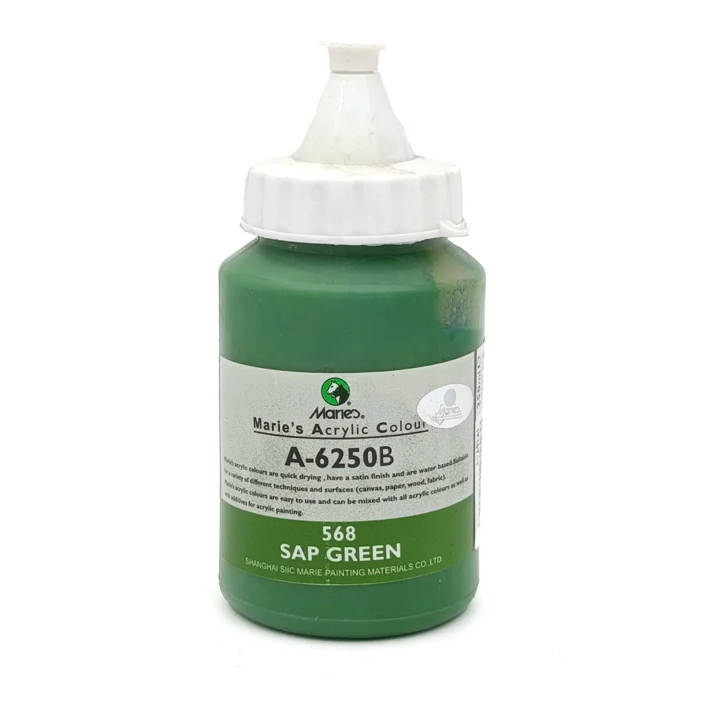 رنگ اکریلیک 250 میل برند ماریس کد 568 Sap green