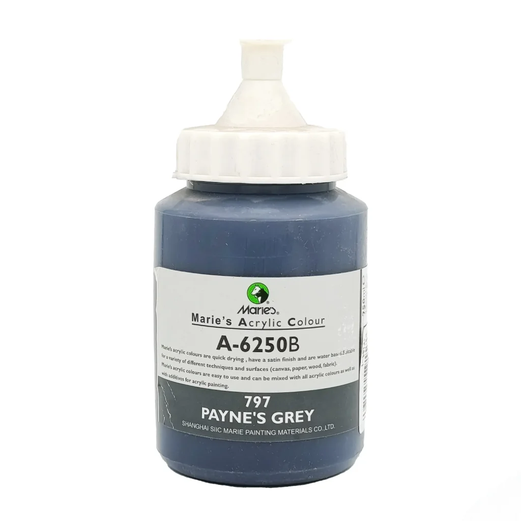 رنگ اکریلیک 250 میل برند ماریس کد 797 Paynes grey