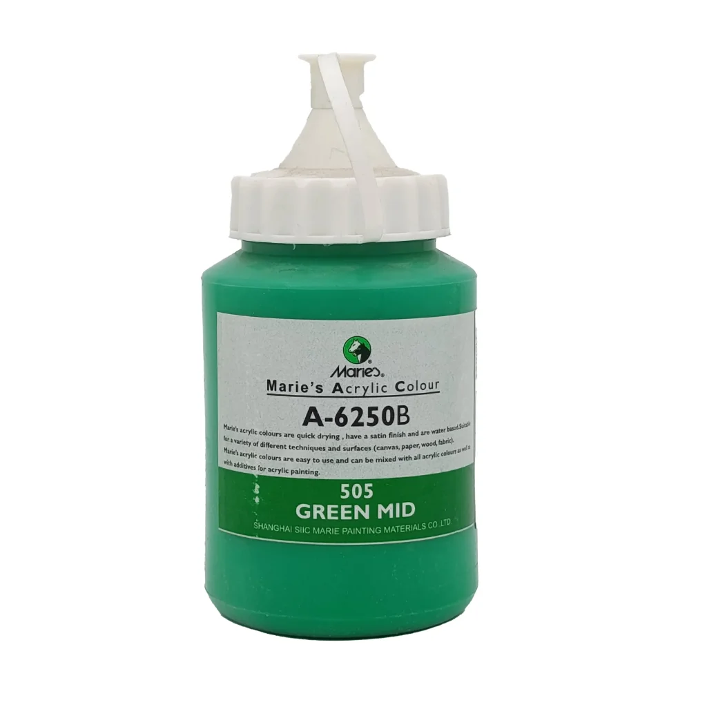 رنگ اکریلیک 250 میل برند ماریس کد 505 Green Mid