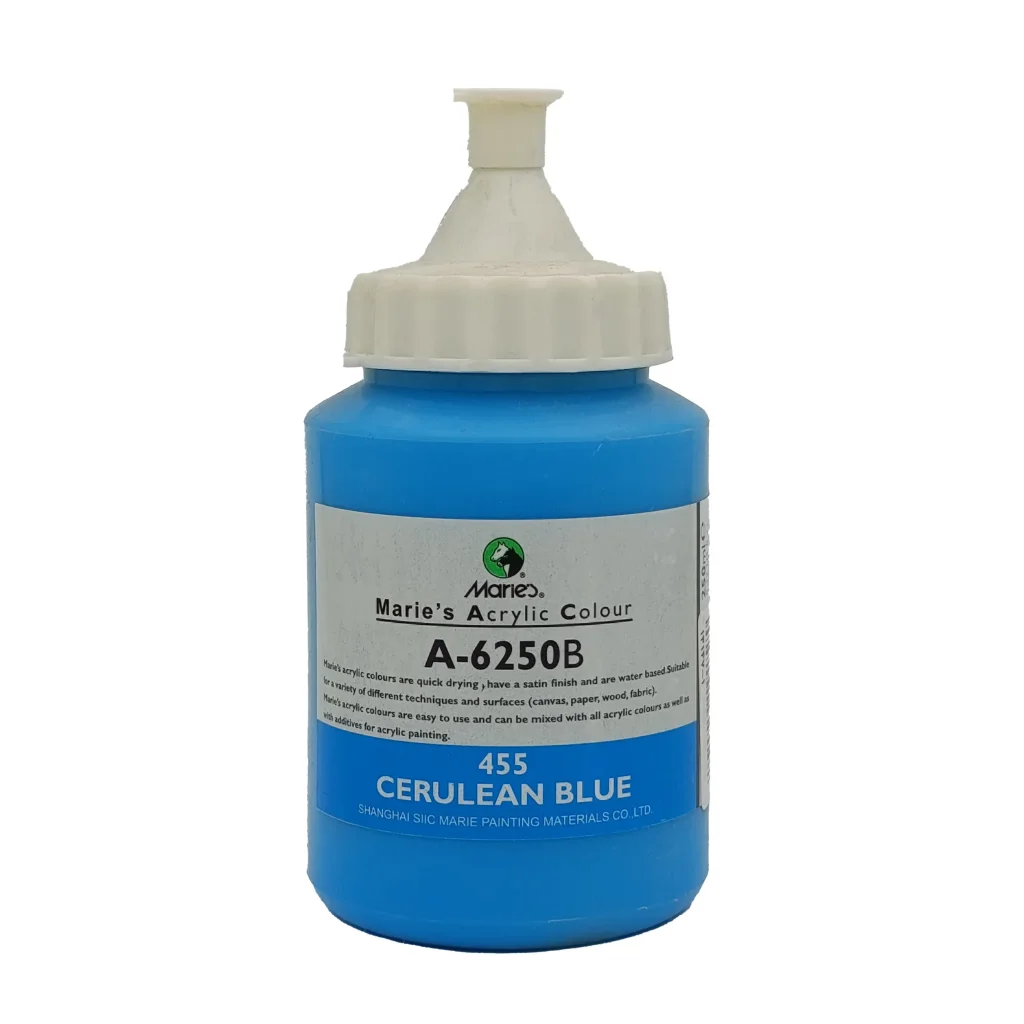 رنگ اکریلیک 250 میل برند ماریس کد 455 Cerulean blue