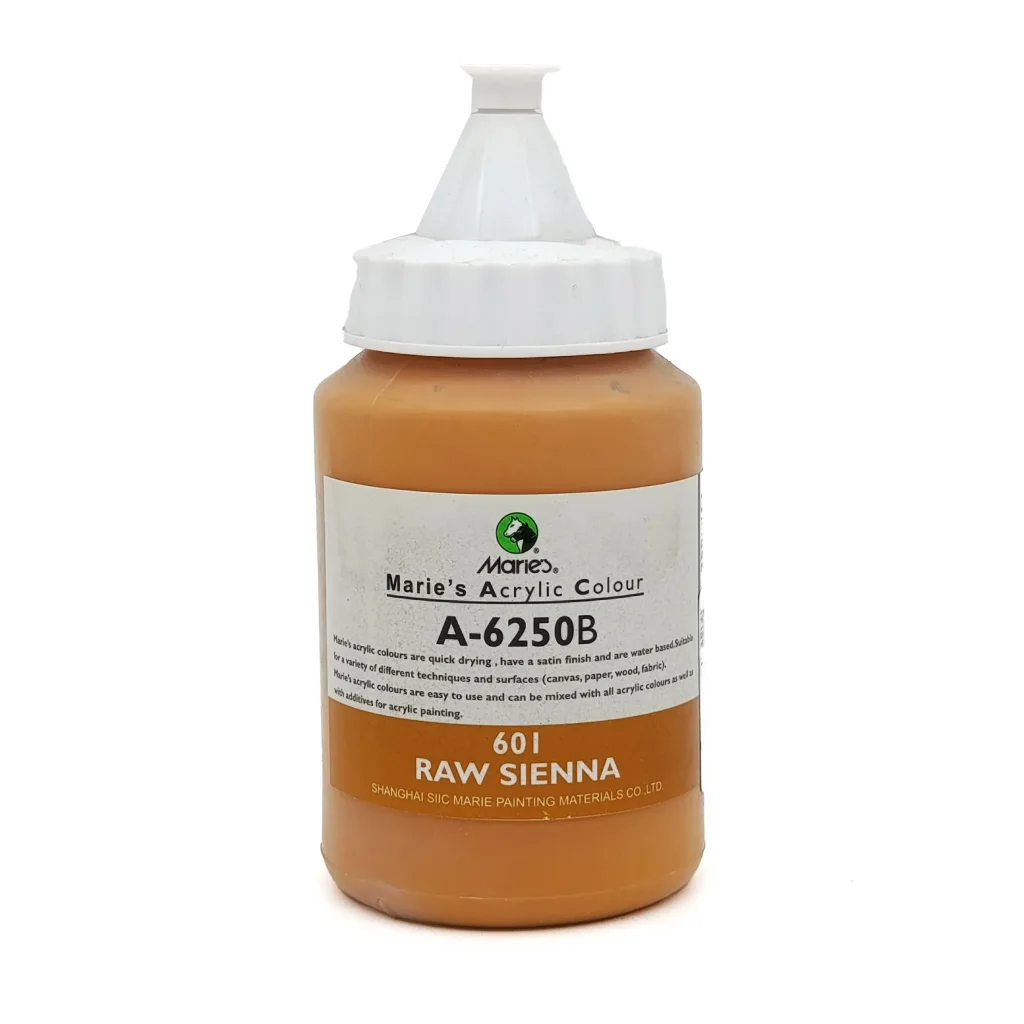 رنگ اکریلیک 250 میل برند ماریس کد 601 Raw Sienna